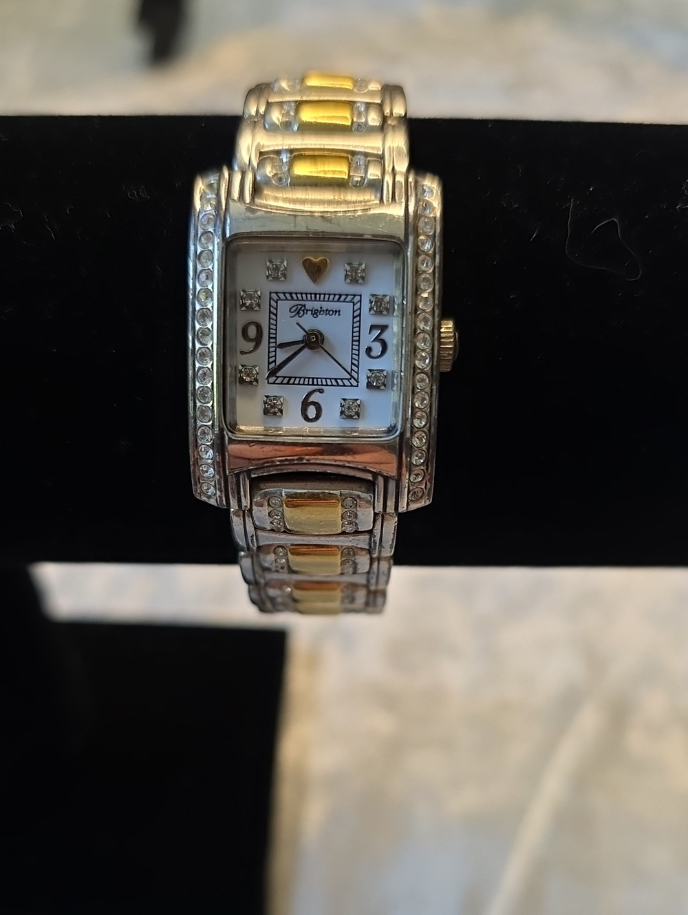 Brighton Vintage Two-Tone Turin Crystal Accent Women's Bracelet Watch